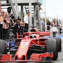 Race winner Sebastian Vettel (GER) Ferrari SF-71H arrives in parc ferme at Formula One World Championship, Rd7, Canadian Grand Prix, Race, Montreal, Canada, Sunday10 June 2018. © Simon Galloway/Sutton Images