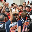 Race winner Sebastian Vettel (GER) Ferrari celebrates in parc ferme at Formula One World Championship, Rd7, Canadian Grand Prix, Race, Montreal, Canada, Sunday10 June 2018. © Jerry Andre/Sutton Images