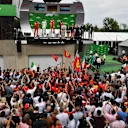 Podium celebrations at Formula One World Championship, Rd7, Canadian Grand Prix, Race, Montreal, Canada, Sunday10 June 2018. © Mark Sutton/Sutton Images