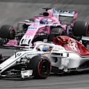 Marcus Ericsson (SWE) Alfa Romeo Sauber C37 and Sergio Perez (MEX) Force India VJM11 at Formula One World Championship, Rd7, Canadian Grand Prix, Race, Montreal, Canada, Sunday10 June 2018. © Simon Galloway/Sutton Images