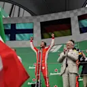 Race winner Sebastian Vettel (GER) Ferrari celebrates on the podium at Formula One World Championship, Rd7, Canadian Grand Prix, Race, Montreal, Canada, Sunday10 June 2018. © Francois Tremblet/Sutton Images