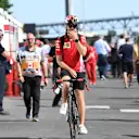 Sebastian Vettel (GER) Ferrari on a bike at Formula One World Championship, Rd7, Canadian Grand Prix, Race, Montreal, Canada, Sunday10 June 2018. © Simon Galloway/Sutton Images