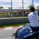 Lewis Hamilton (GBR) Mercedes-AMG F1 on the drivers parade at Formula One World Championship, Rd7, Canadian Grand Prix, Race, Montreal, Canada, Sunday10 June 2018. © Jerry Andre/Sutton Images