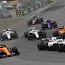 Fernando Alonso (ESP) McLaren MCL33 and Lance Stroll (CDN) Williams FW41 at the start of the race at Formula One World Championship, Rd7, Canadian Grand Prix, Race, Montreal, Canada, Sunday10 June 2018. © Jerry Andre/Sutton Images