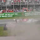 Sergio Perez (MEX) Force India VJM11 spins at Formula One World Championship, Rd7, Canadian Grand Prix, Race, Montreal, Canada, Sunday10 June 2018. © Jerry Andre/Sutton Images