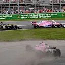Sergio Perez (MEX) Force India VJM11 spins at Formula One World Championship, Rd7, Canadian Grand Prix, Race, Montreal, Canada, Sunday10 June 2018. © Jerry Andre/Sutton Images