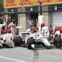 Charles Leclerc (MON) Alfa Romeo Sauber C37 pit stop at Formula One World Championship, Rd7, Canadian Grand Prix, Race, Montreal, Canada, Sunday10 June 2018. © Mark Sutton/Sutton Images