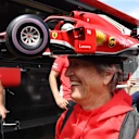 Fan with Sebastian Vettel (GER) Ferrari car hat at Formula One World Championship, Rd7, Canadian Grand Prix, Preparations, Montreal, Canada, Thursday 7 June 2018. © Mark Sutton/Sutton Images