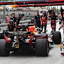 Daniel Ricciardo (AUS) Red Bull Racing RB14 pit stop at Formula One World Championship, Rd3, Chinese Grand Prix, Practice, Shanghai, China, Friday 13 April 2018. © Mark Sutton/Sutton Images
