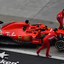 Ferrari mechanoics with Ferrari SF-71H in pit lane at Formula One World Championship, Rd3, Chinese Grand Prix, Practice, Shanghai, China, Friday 13 April 2018. © Mark Sutton/Sutton Images