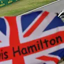 Lewis Hamilton (GBR) Mercedes-AMG F1 W09 EQ Power+ and Union flag at Formula One World Championship, Rd3, Chinese Grand Prix, Qualifying, Shanghai, China, Saturday 14 April 2018. © Jerry Andre/Sutton Images