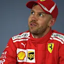 Sebastian Vettel (GER) Ferrari in the Press Conference at Formula One World Championship, Rd3, Chinese Grand Prix, Qualifying, Shanghai, China, Saturday 14 April 2018. © Simon Galloway/Sutton Images