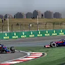 Pierre Gasly (FRA) Scuderia Toro Rosso STR13 and Brendon Hartley (NZL) Scuderia Toro Rosso STR13 collide at Formula One World Championship, Rd3, Chinese Grand Prix, Race, Shanghai, China, Sunday 15 April 2018. © Simon Galloway/Sutton Images
