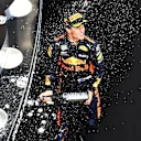 Race winner Daniel Ricciardo (AUS) Red Bull Racing celebrates on the podium with the champagne at Formula One World Championship, Rd3, Chinese Grand Prix, Race, Shanghai, China, Sunday 15 April 2018. © Mark Sutton/Sutton Images