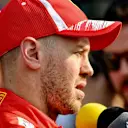 Sebastian Vettel (GER) Ferrari talks with the media at Formula One World Championship, Rd3, Chinese Grand Prix, Race, Shanghai, China, Sunday 15 April 2018. © Jerry Andre/Sutton Images