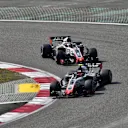 Kevin Magnussen (DEN) Haas VF-18 and Romain Grosjean (FRA) Haas VF-18 at Formula One World Championship, Rd3, Chinese Grand Prix, Race, Shanghai, China, Sunday 15 April 2018. © Jerry Andre/Sutton Images