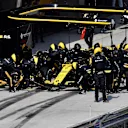 Carlos Sainz (ESP) Renault Sport F1 Team RS18 pit stop at Formula One World Championship, Rd3, Chinese Grand Prix, Race, Shanghai, China, Sunday 15 April 2018. © Jerry Andre/Sutton Images