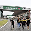 Carlos Sainz jr (ESP) Renault Sport F1 Team walks the track at Formula One World Championship, Rd3, Chinese Grand Prix, Preparations, Shanghai, China, Thursday 12 April 2018. © Jerry Andre/Sutton Images
