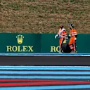 Marshals recover the rear wheel of Sergio Perez (MEX) Force India VJM11 in FP2 at Formula One World Championship, Rd8, French Grand Prix, Practice, Paul Ricard, France, Friday 22 June 2018. © Manuel Goria/Sutton Images
