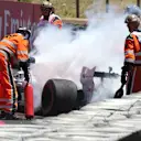 Marcus Ericsson (SWE) Alfa Romeo Sauber C37 crashes in FP1 and catches fire at Formula One World Championship, Rd8, French Grand Prix, Practice, Paul Ricard, France, Friday 22 June 2018. © Hasan Bratic/Sutton Images