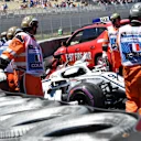 The crashed car of Marcus Ericsson (SWE) Alfa Romeo Sauber C37 is recovered in FP1 at Formula One World Championship, Rd8, French Grand Prix, Practice, Paul Ricard, France, Friday 22 June 2018. © Jerry Andre/Sutton Images