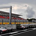 Cars queued in pit lane at Formula One World Championship, Rd8, French Grand Prix, Qualifying, Paul Ricard, France, Saturday 23 June 2018. © Mark Sutton/Sutton Images