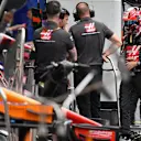 Romain Grosjean (FRA) Haas F1 after his crash in Q3 at Formula One World Championship, Rd8, French Grand Prix, Qualifying, Paul Ricard, France, Saturday 23 June 2018. © Mark Sutton/Sutton Images