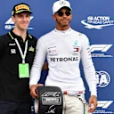 Lewis Hamilton (GBR) Mercedes-AMG F1 with the Pirelli Pole Position Award at Formula One World Championship, Rd8, French Grand Prix, Qualifying, Paul Ricard, France, Saturday 23 June 2018. © Mark Sutton/Sutton Images