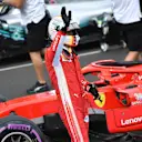 Sebastian Vettel (GER) Ferrari celebrates in parc ferme at Formula One World Championship, Rd8, French Grand Prix, Qualifying, Paul Ricard, France, Saturday 23 June 2018. © Manuel Goria/Sutton Images