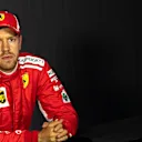Sebastian Vettel (GER) Ferrari in the Press Conference at Formula One World Championship, Rd8, French Grand Prix, Qualifying, Paul Ricard, France, Saturday 23 June 2018. © Manuel Goria/Sutton Images