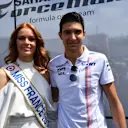 Esteban Ocon (FRA) Force India F1 and Miss France at Formula One World Championship, Rd8, French Grand Prix, Race, Paul Ricard, France, Sunday 24 June 2018. © Jerry Andre/Sutton Images