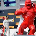 Race winner Lewis Hamilton (GBR) Mercedes-AMG F1 celebrates on the podium at Formula One World Championship, Rd8, French Grand Prix, Race, Paul Ricard, France, Sunday 24 June 2018. © Mark Sutton/Sutton Images