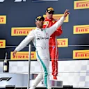 Race winner Lewis Hamilton (GBR) Mercedes-AMG F1 celebrates on the podium at Formula One World Championship, Rd8, French Grand Prix, Race, Paul Ricard, France, Sunday 24 June 2018. © Mark Sutton/Sutton Images