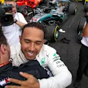 Race winner Lewis Hamilton (GBR) Mercedes-AMG F1 celebrates in parc ferme at Formula One World Championship, Rd8, French Grand Prix, Race, Paul Ricard, France, Sunday 24 June 2018. © Manuel Goria/Sutton Images
