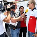 Marcus Ericsson (SWE) Alfa Romeo Sauber F1 Team talks with the media at Formula One World Championship, Rd8, French Grand Prix, Preparations, Paul Ricard, France, Thursday 21 June 2018. © Mark Sutton/Sutton Images