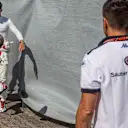 Charles Leclerc (MON) Alfa Romeo Sauber F1 Team warms up playing football with his trainer at Formula One World Championship, Rd11, German Grand Prix, Practice, Hockenheim, Germany, Friday 20 July 2018. © Manuel Goria/Sutton Images