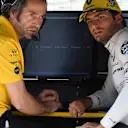 Paul Monaghan (GBR) Renault Sport F1 Team and Carlos Sainz (ESP) Renault Sport F1 Team at Formula One World Championship, Rd11, German Grand Prix, Practice, Hockenheim, Germany, Friday 20 July 2018. © Mark Sutton/Sutton Images