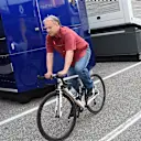 Gene Haas (USA) Founder and Chairman, Haas F1 Team on a bike at Formula One World Championship, Rd11, German Grand Prix, Qualifying, Hockenheim, Germany, Saturday 21 July 2018. © Jose Rubio/Sutton Images