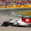Marcus Ericsson (SWE) Alfa Romeo Sauber C37 spins into the gravel in Q2 at Formula One World Championship, Rd11, German Grand Prix, Qualifying, Hockenheim, Germany, Saturday 21 July 2018. © Sam Bloxham/LAT/Sutton Images