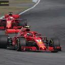 Kimi Raikkonen (FIN) Ferrari SF-71H and Sebastian Vettel (GER) Ferrari SF-71H at Formula One World Championship, Rd11, German Grand Prix, Race, Hockenheim, Germany, Sunday 22 July 2018. © Manuel Goria/Sutton Images
