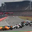 Fernando Alonso (ESP) McLaren MCL33 at the start of the race at Formula One World Championship, Rd11, German Grand Prix, Race, Hockenheim, Germany, Sunday 22 July 2018. © Mark Sutton/Sutton Images