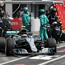 Valtteri Bottas (FIN) Mercedes-AMG F1 W09 EQ Power+ pit stop at Formula One World Championship, Rd11, German Grand Prix, Race, Hockenheim, Germany, Sunday 22 July 2018. © Mark Sutton/Sutton Images