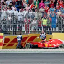 	 Sebastian Vettel (GER) Ferrari SF-71H crashed out of the lead at Formula One World Championship, Rd11, German Grand Prix, Race, Hockenheim, Germany, Sunday 22 July 2018. © Glenn Dunbar/LAT/Sutton Images