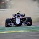 Pierre Gasly (FRA) Scuderia Toro Rosso STR13 runs wide at Formula One World Championship, Rd11, German Grand Prix, Race, Hockenheim, Germany, Sunday 22 July 2018. © Jerry Andre/Sutton Images