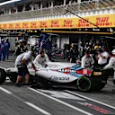 Lance Stroll (CDN) Williams FW41 retires from the race at Formula One World Championship, Rd11, German Grand Prix, Race, Hockenheim, Germany, Sunday 22 July 2018. © Mark Sutton/Sutton Images