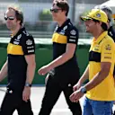Carlos Sainz jr (ESP) Renault Sport F1 Team walks the track at Formula One World Championship, Rd11, German Grand Prix, Preparations, Hockenheim, Germany, Thursday 19 July 2018. © Mark Sutton/Sutton Images