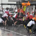 Marcus Ericsson (SWE) Alfa Romeo Sauber C37 pit stop at Formula One World Championship, Rd12, Hungarian Grand Prix, Qualifying, Hungaroring, Hungary, Saturday 28 July 2018. © Mark Sutton/Sutton Images