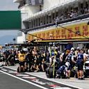 Sergey Sirotkin (RUS) Williams FW41 pit stop at Formula One World Championship, Rd12, Hungarian Grand Prix, Qualifying, Hungaroring, Hungary, Saturday 28 July 2018. © Mark Sutton/Sutton Images