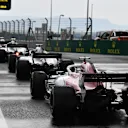 Cars queue in pit lane at Formula One World Championship, Rd12, Hungarian Grand Prix, Qualifying, Hungaroring, Hungary, Saturday 28 July 2018. © Mark Sutton/Sutton Images