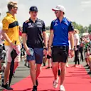 Max Verstappen (NED) Red Bull Racing and Pierre Gasly (FRA) Scuderia Toro Rosso on the drivers parade at Formula One World Championship, Rd12, Hungarian Grand Prix, Race, Hungaroring, Hungary, Sunday 29 July 2018. © Manuel Goria/Sutton Images